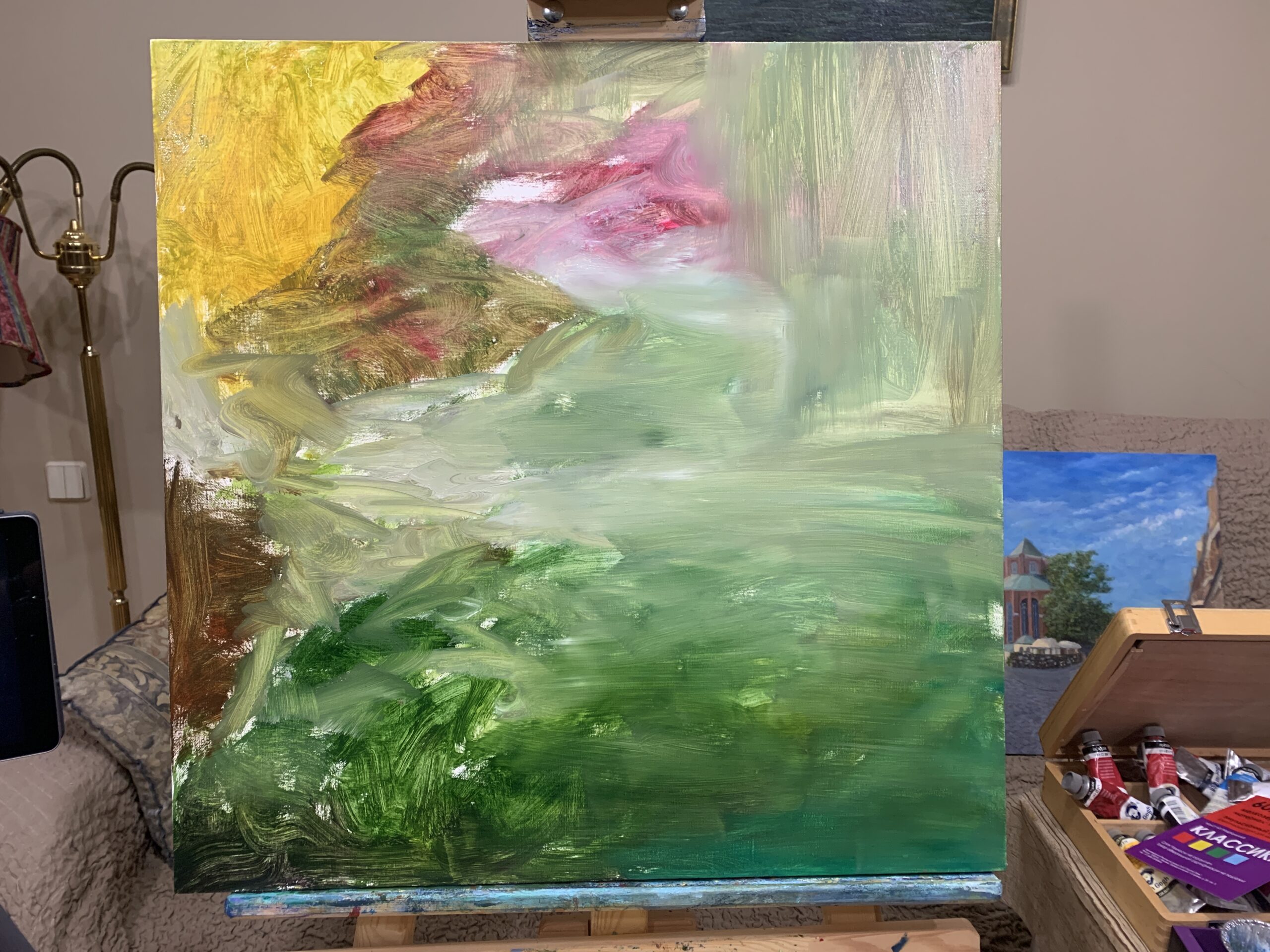 Pond at Giverny by Albert Safiullin Monet pond Giverny landscape lillies artist oil painting Albert Safiullin
