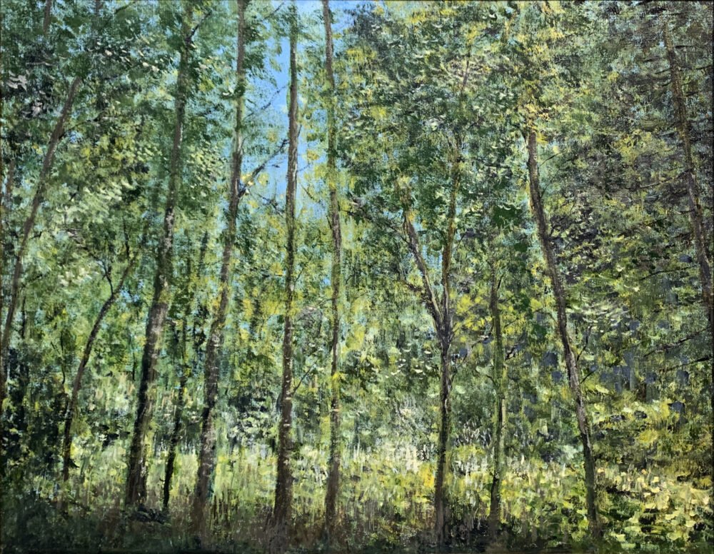 Spring Forest landscape oil painting artist Albert Safiullin
