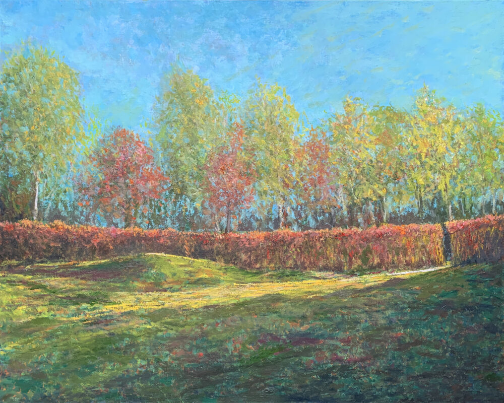 Autumn landscape Moscow oil painting artist Albert Safiullin