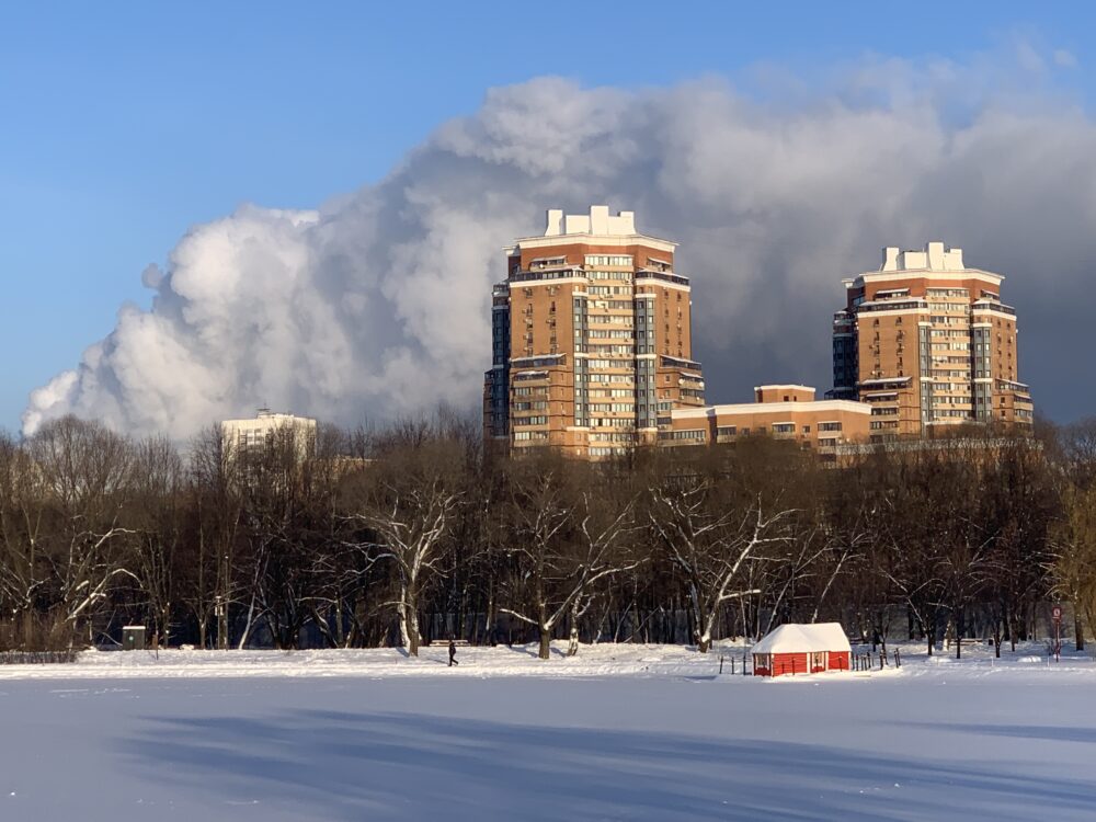 Moscow winter landscape stock photo Albert Safiullin