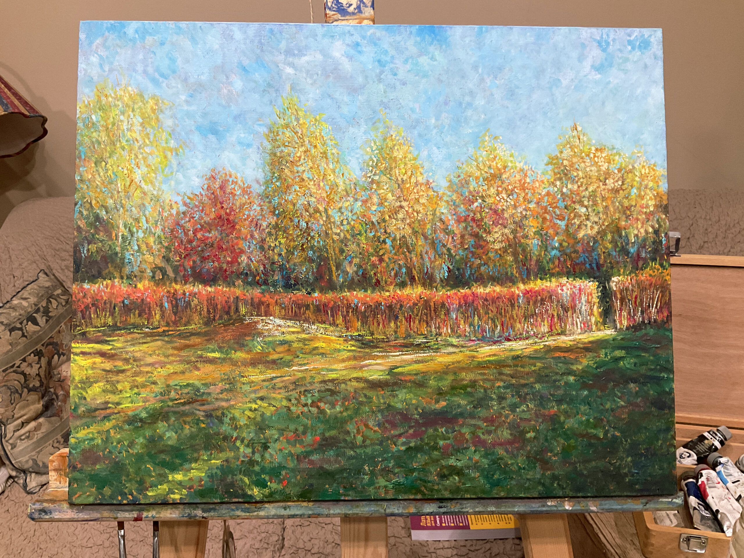 Autumn landscape Moscow oil painting artist Albert Safiullin