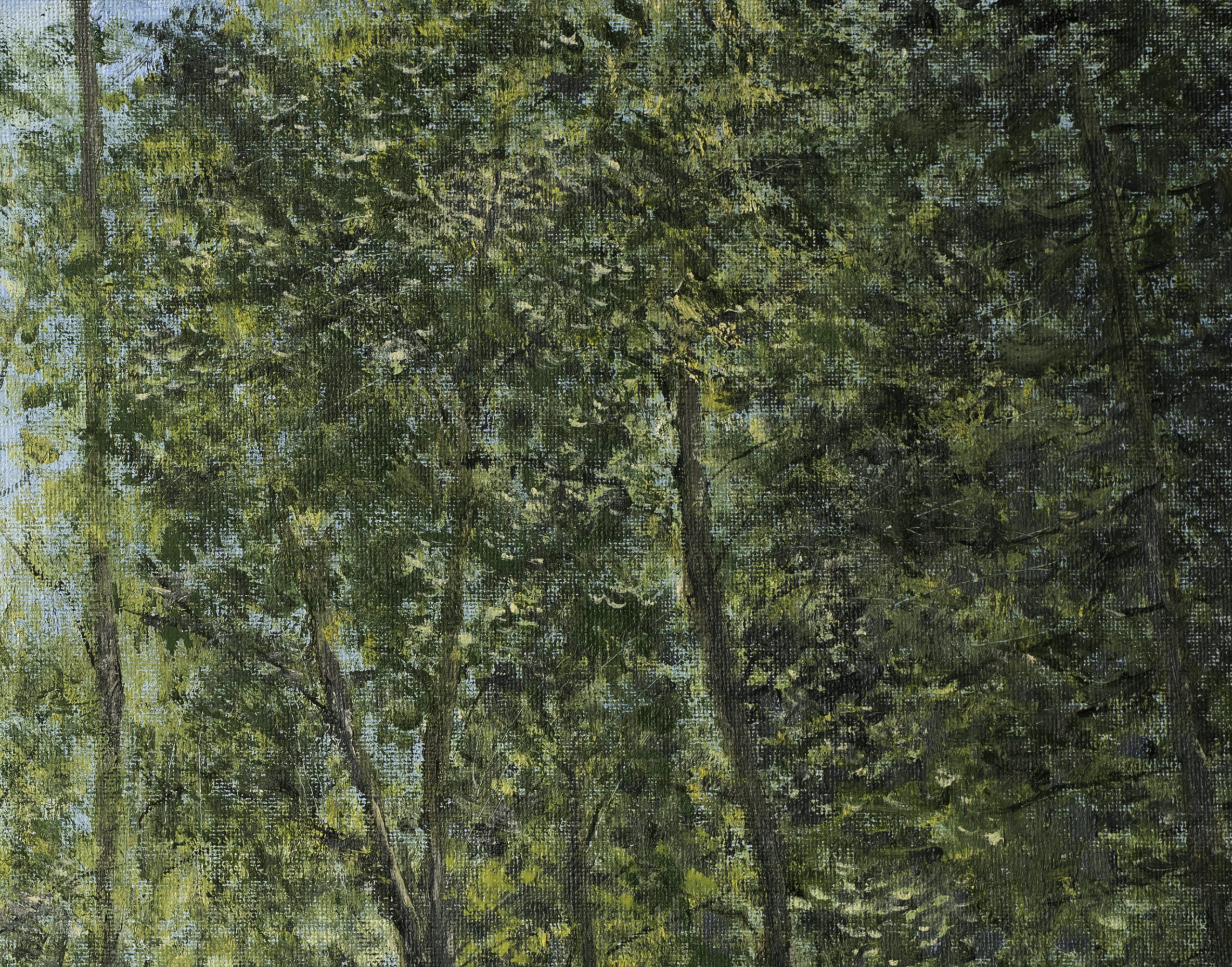 Spring Forest landscape oil painting artist Albert Safiullin