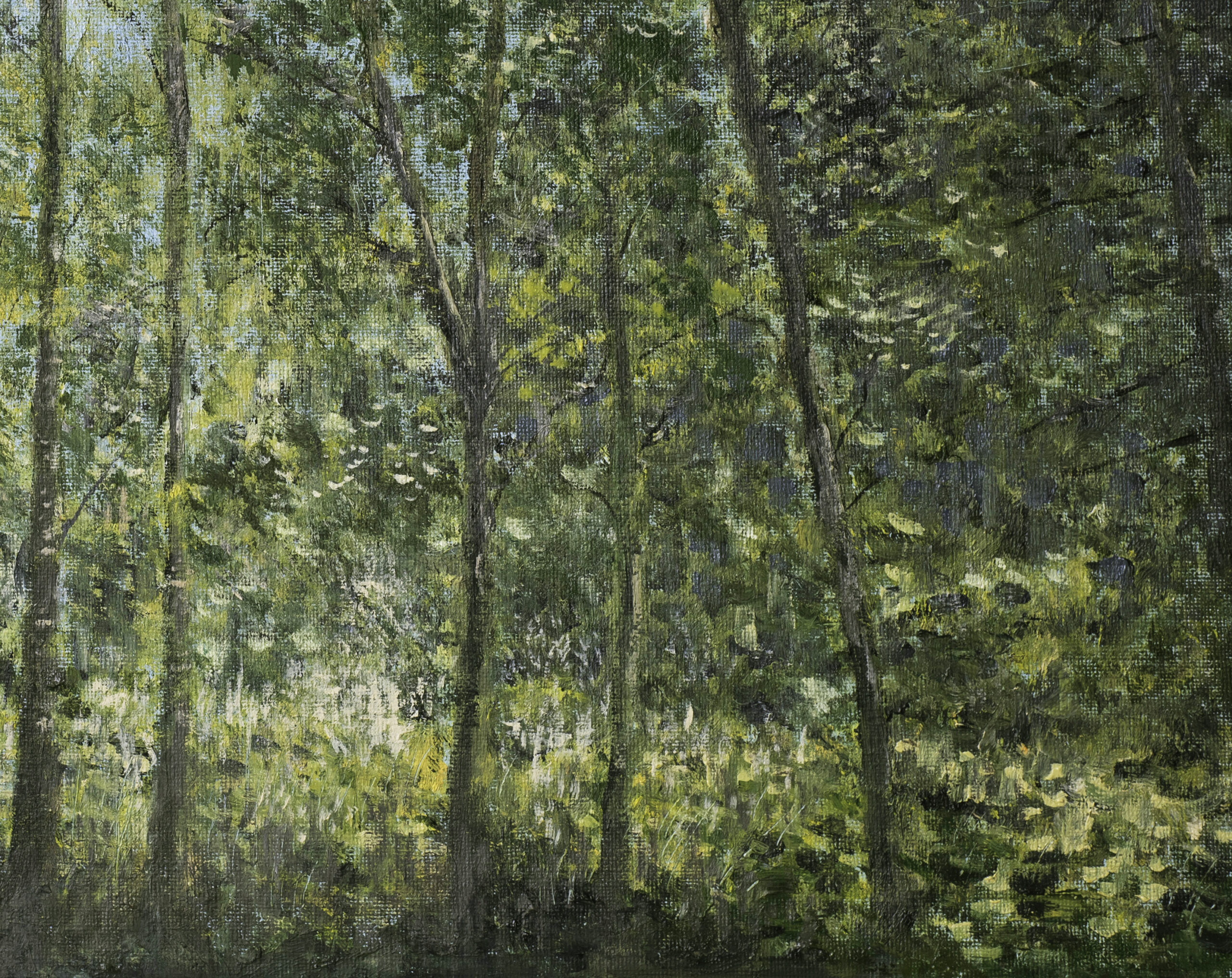 Spring Forest landscape oil painting artist Albert Safiullin