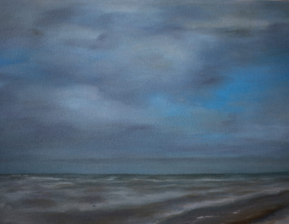 Sea landscape beach Jurmala oil painting Albert Safiullin