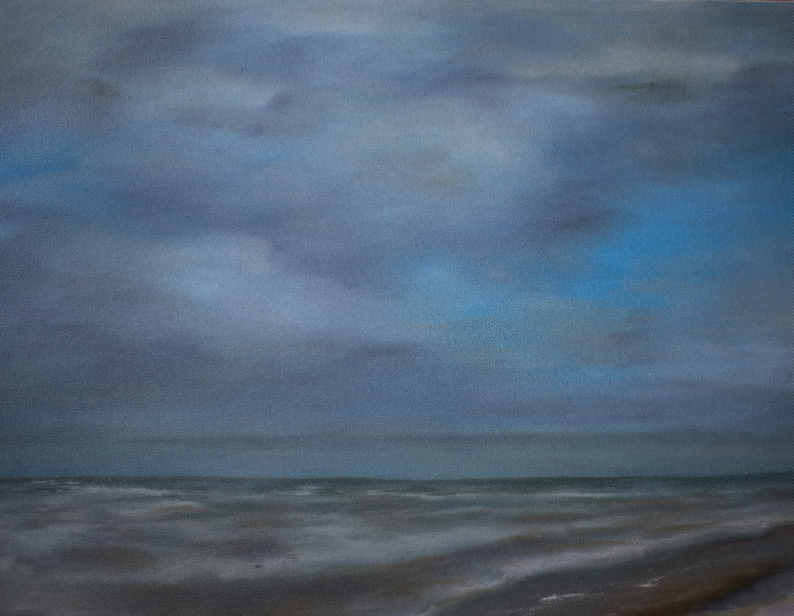 Sea landscape beach Jurmala oil painting Albert Safiullin