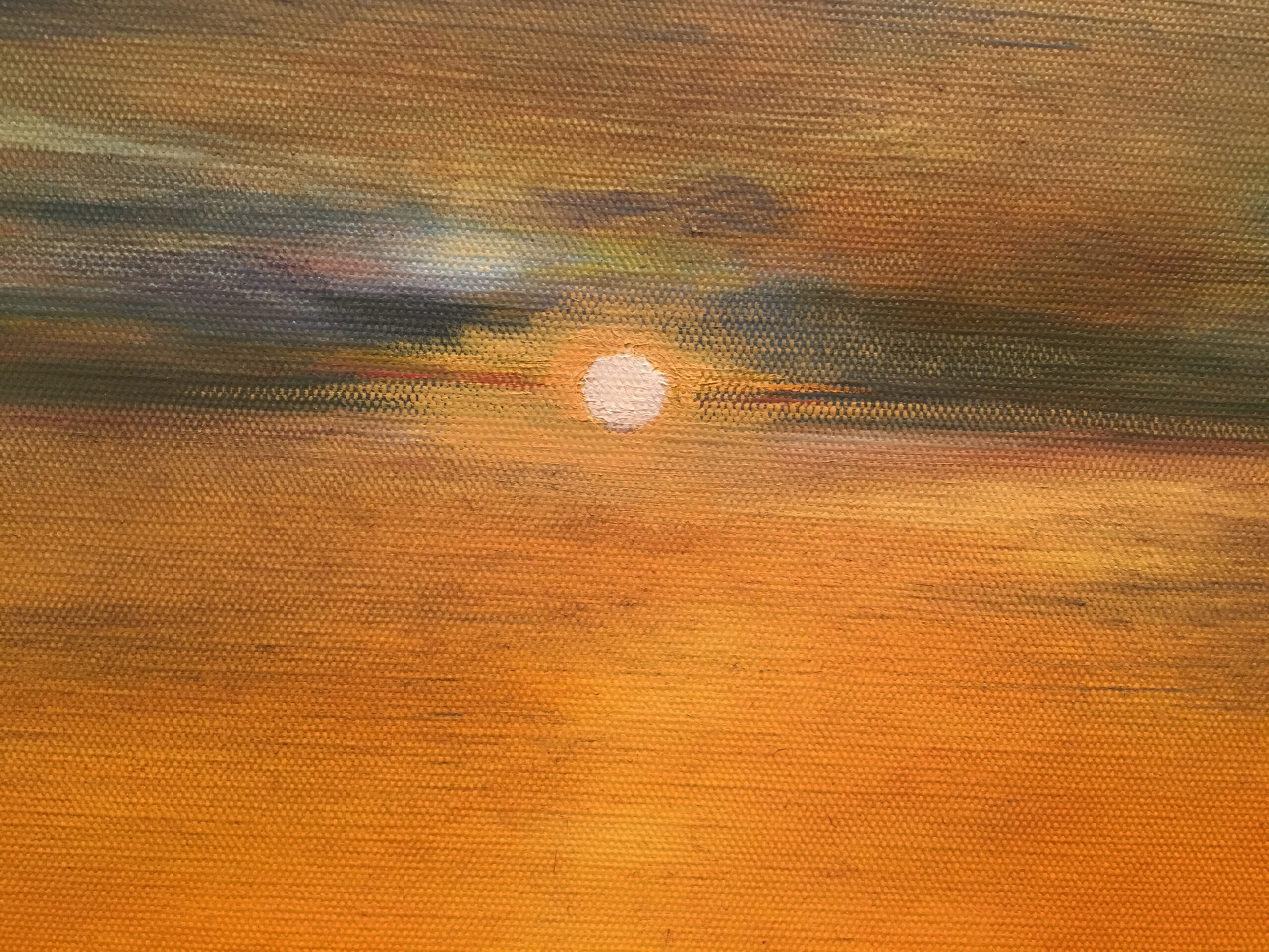 Black Sea in April oil painting by Albert Safiullin Black Sea landscape oil painting artist Albert Safiullin