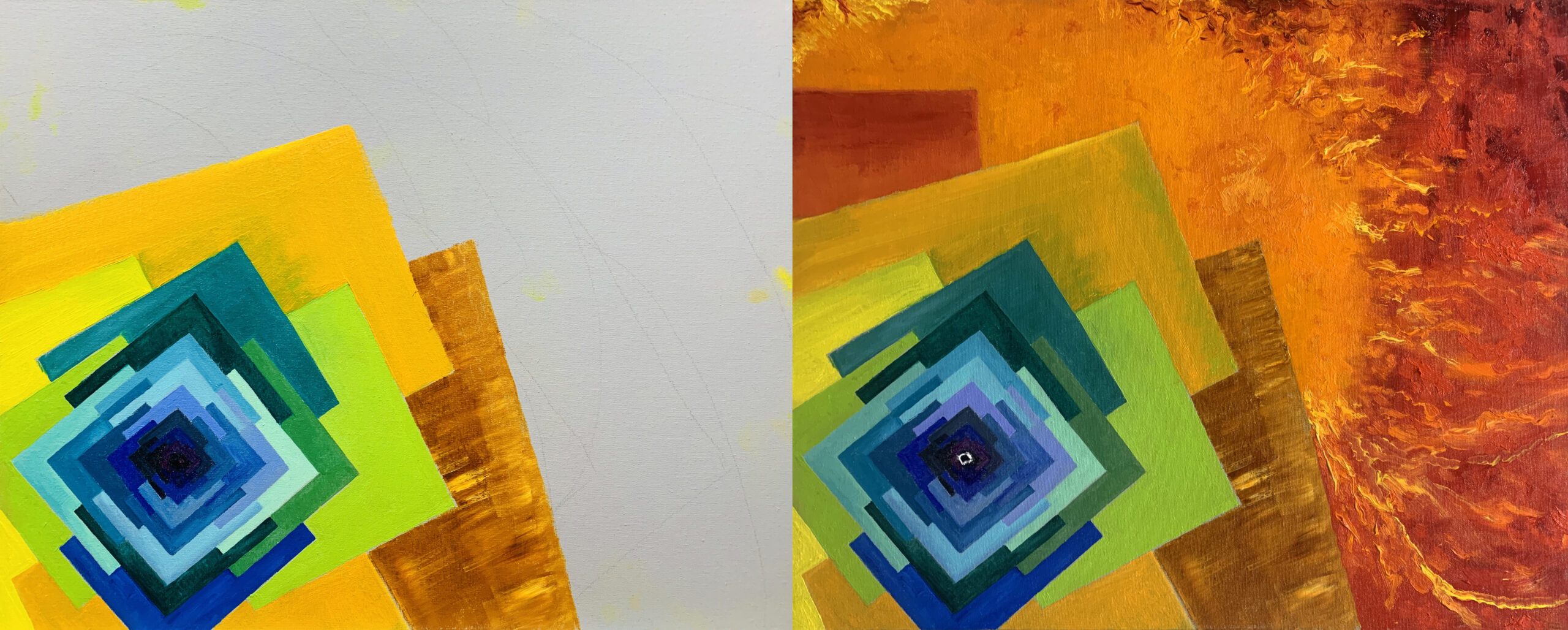 NFT Birth of a Structure by Albert Safiullin NFT Birth Structure CIvilization oil painting Albert Safiullin