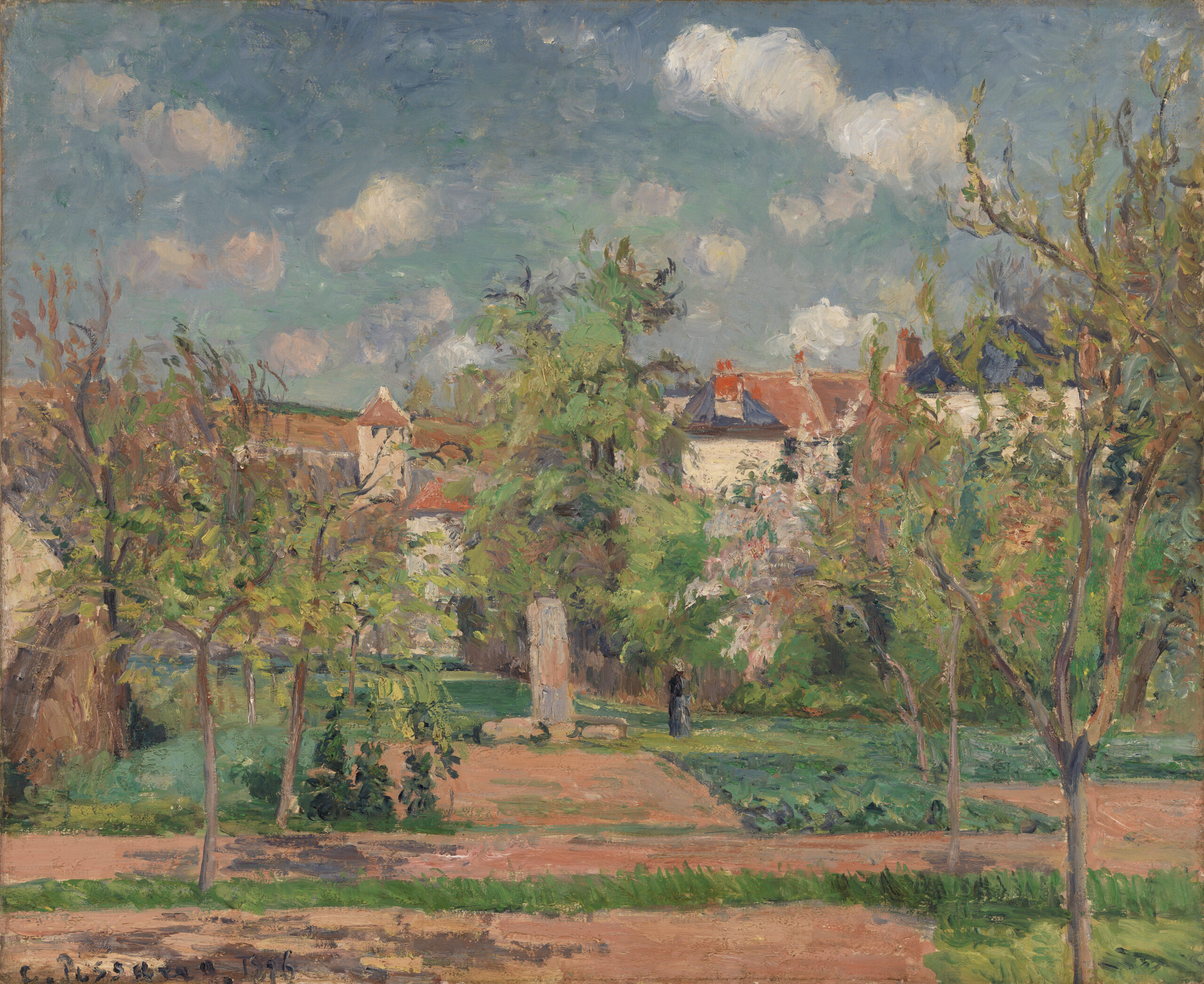 Garden in Full Sunlight by Camille Pissarro