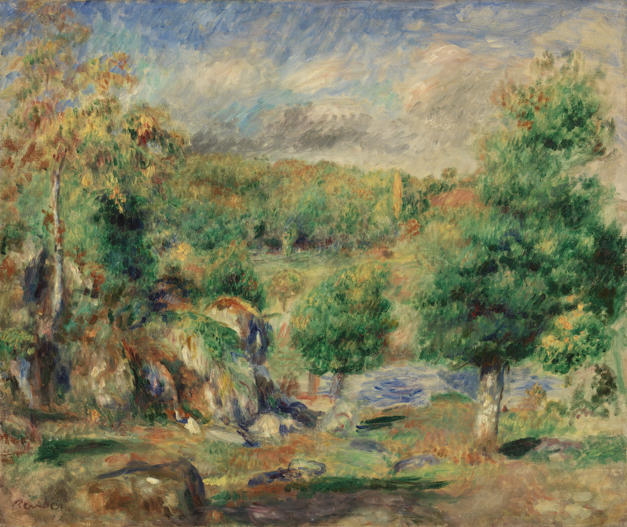 Chestnut Trees, Pont-Aven by Renoir
