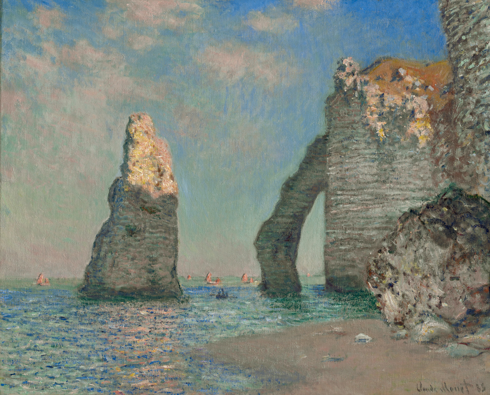 The Cliffs at Étretat by Claude Monet