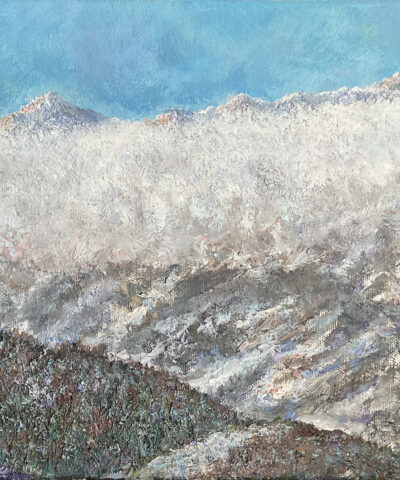 Mount Chugush Krasnaya Polyana mountains landscape Sochi painting artist Albert Safiullin
