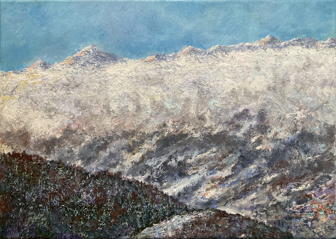 Mount Chugush Sochi landscape painting oil canvas artist Albert Safiullin