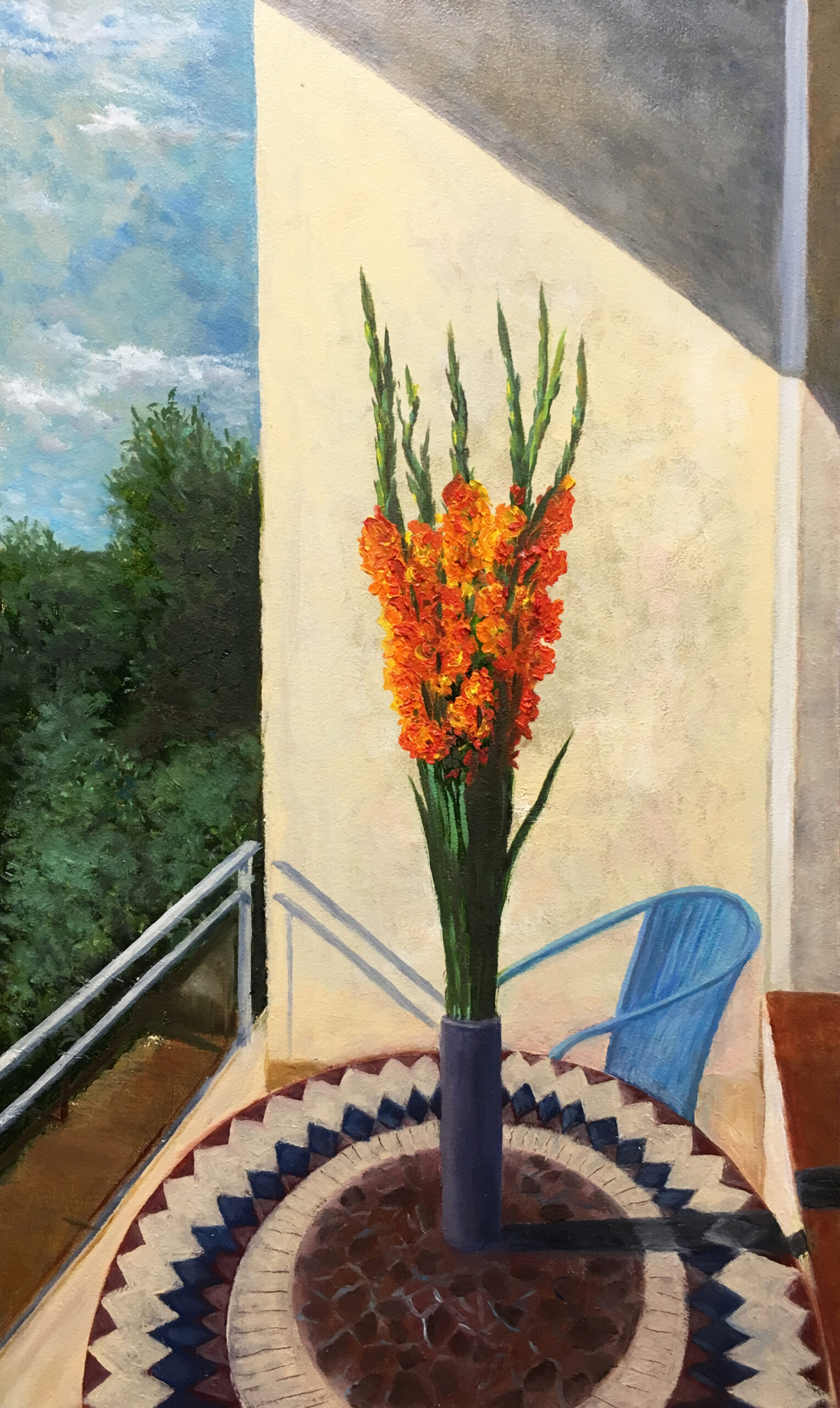 Gladioluses on the balcony - SOLD