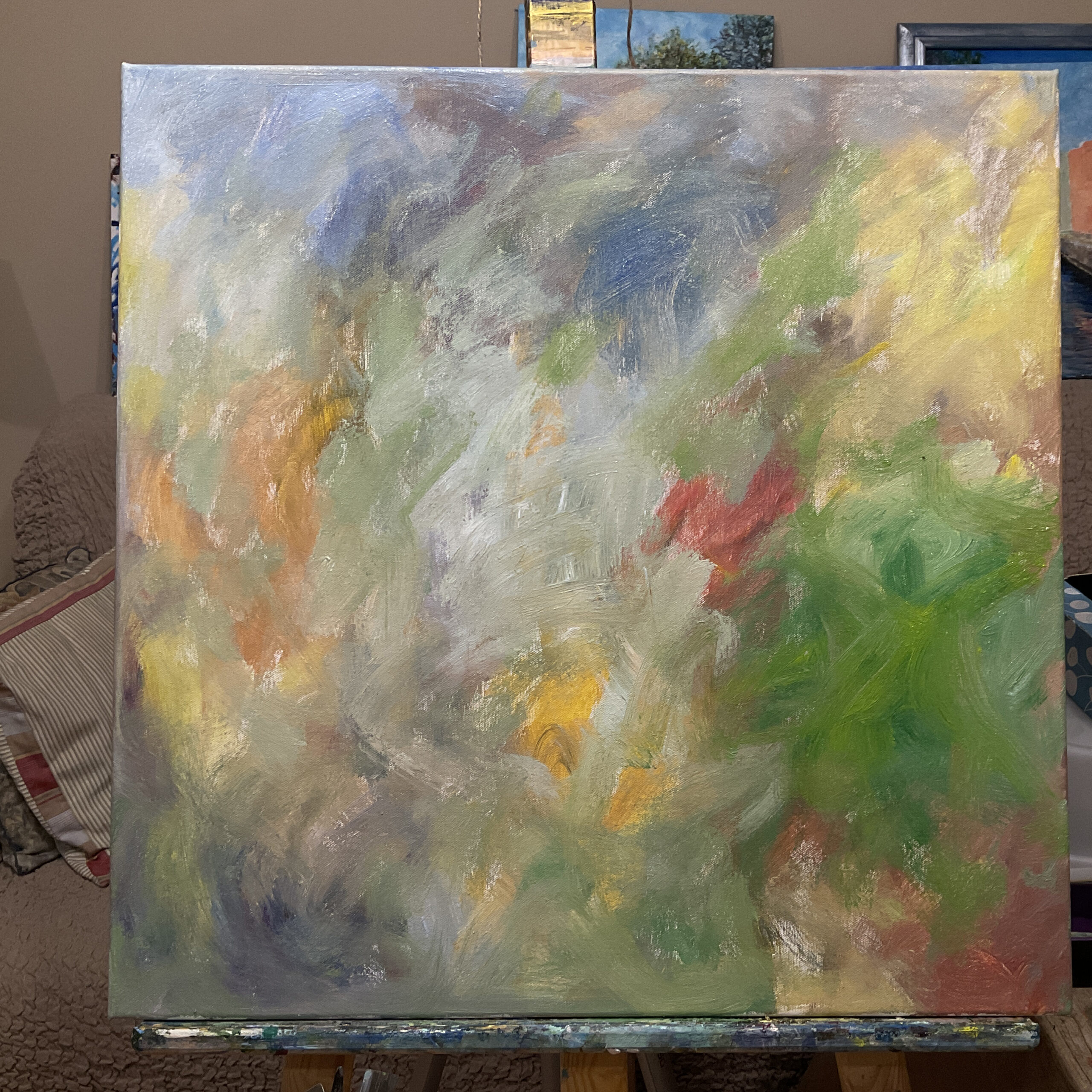 Source spring brook water painting oil canvas artist impressionism Albert Safiullin