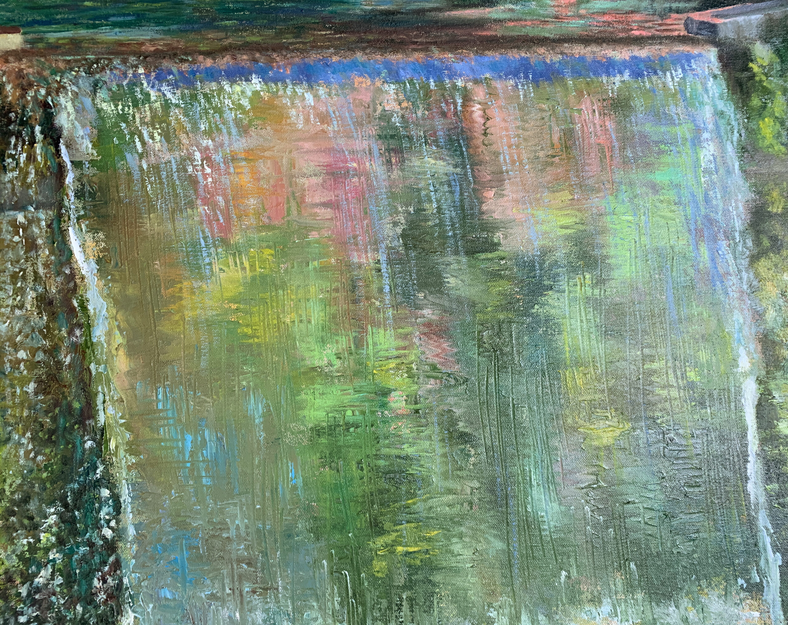 Source spring brook water painting oil canvas artist impressionism Albert Safiullin
