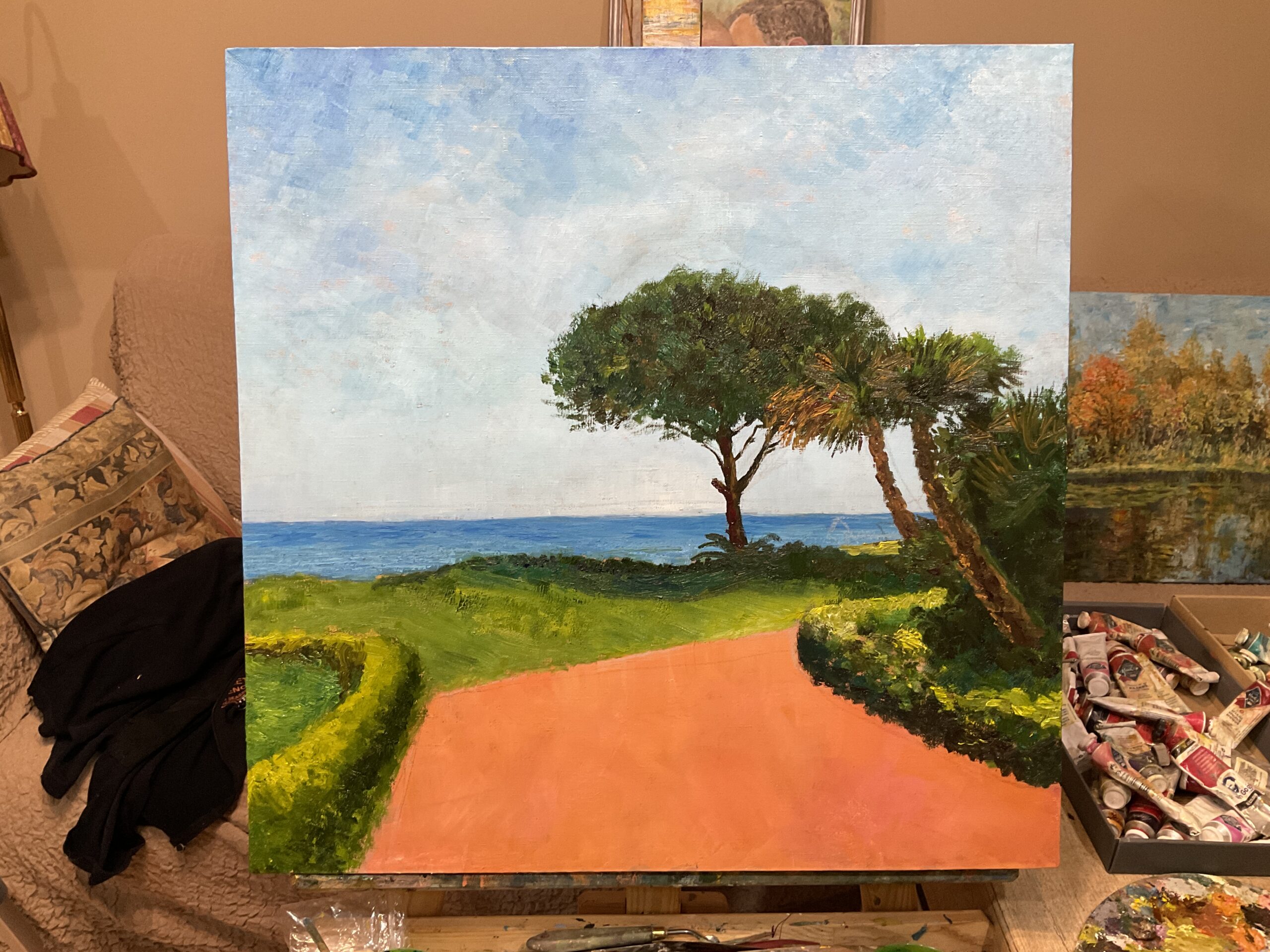 Seascape Sicily Giardini Naxos landscape painting artist Albert Safiullin