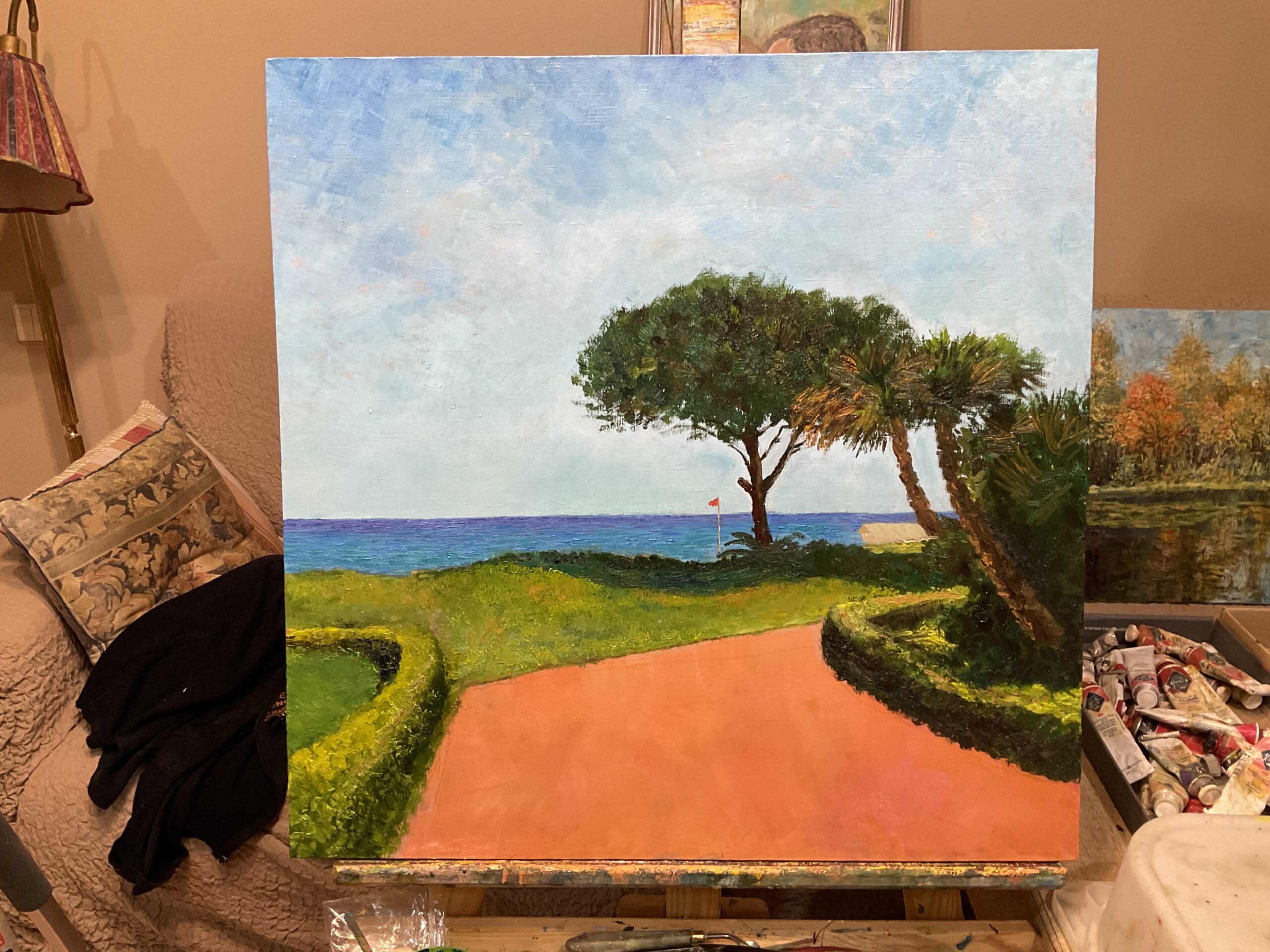 Seascape Sicily Giardini Naxos landscape painting artist Albert Safiullin