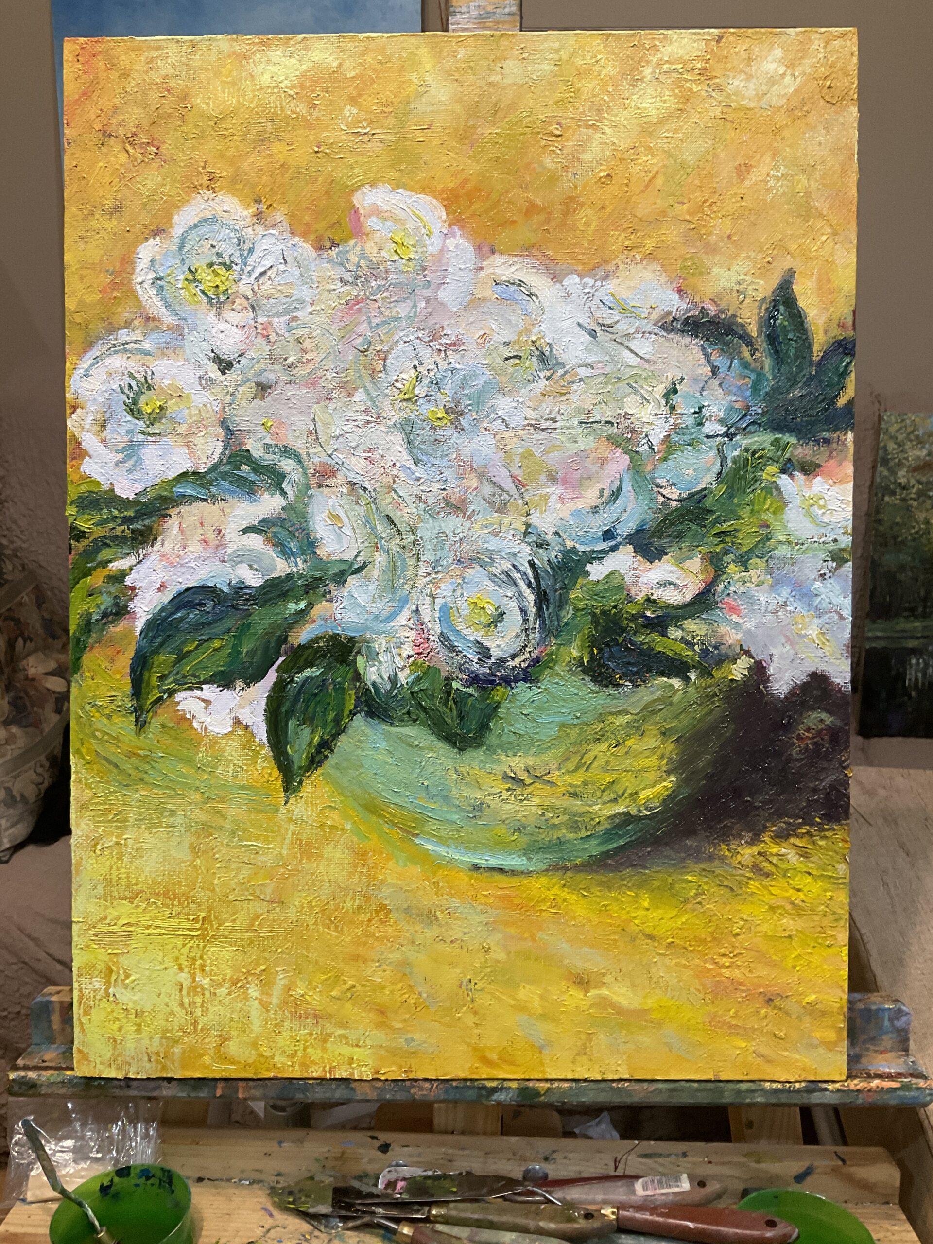 Roses Still Life Painting Impressionism Monet artist Albert Safiullin