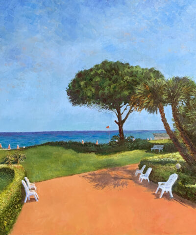 Seascape Sicily Giardini Naxos landscape painting artist Albert Safiullin