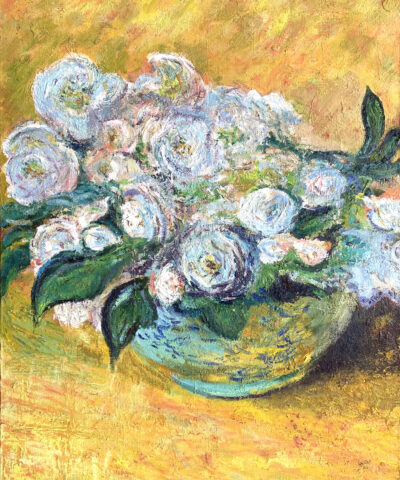 Roses Still Life Painting Impressionism Monet artist Albert Safiullin